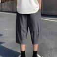 thumbnail image 5 of Mavick Sweatpants for Men Summer Sweat Shorts Elastic Waist Athletic Casual Drawstring Pocketed 3/4 Pants, 5 of 9