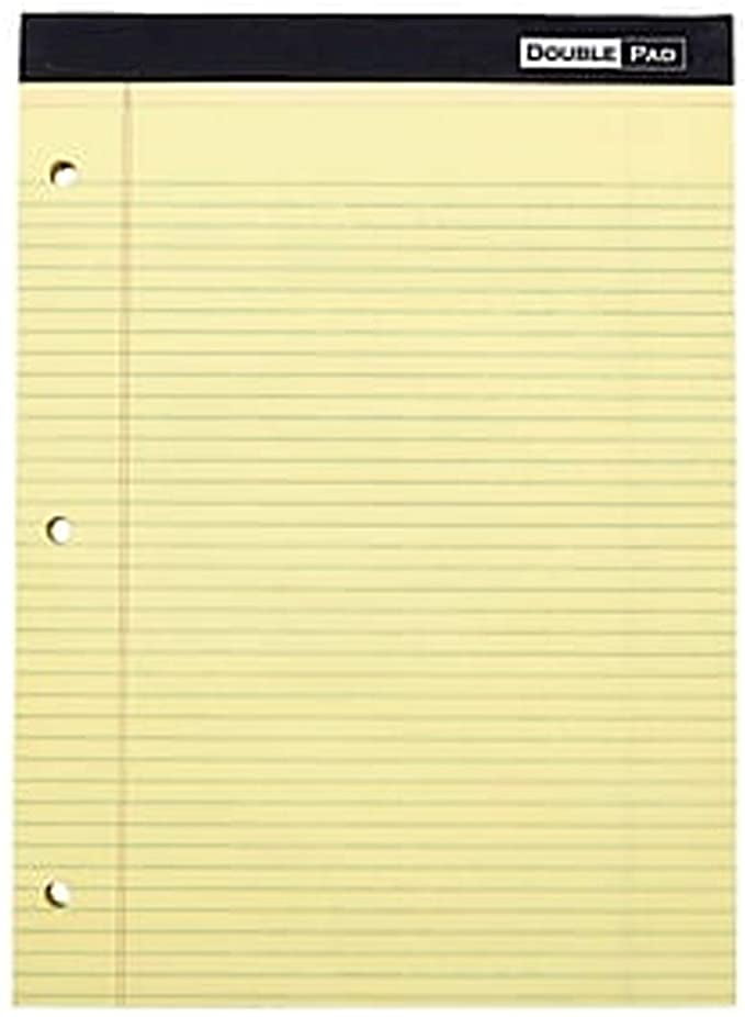 MyOfficeInnovations Notepads 8.5' x 11.75' Wide Yellow 100 Sh./Pad 6 Pads/PK 478871