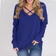 thumbnail image 2 of Blusa informal de manga larga con cuello en V para mujer Fridja bvmnju3464, 2 of 5