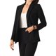thumbnail image 4 of Blazer de Negocios INSPIRE CHIC para Mujer, Chaqueta de Oficina de Manga Larga Casual Abierta, Color Negro, 4 of 6
