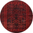 thumbnail image 1 of Ahgly Company Machine Washable Indoor Round Traditional Charcoal Black Area Rugs, 3' Round, 1 of 7