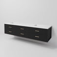 thumbnail image 6 of Castor 80 in W Black Double Bath Vanity and White Quartz Top, 6 of 11