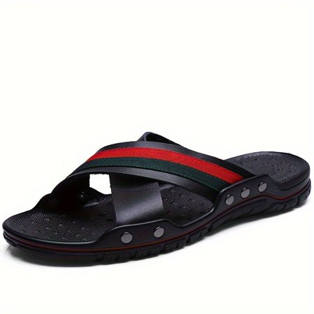 

Comfy Mens Slip-On Open-Toe Sandals - Non-Slip Breathable Soft Lightweight Casual Summer Shoes for Outdoor Walking Beach Activities Indoor Bathroom Use - Perfect for Relaxation and Leisure