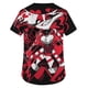 thumbnail image 3 of Hazbin Hotel Más Tamaño Impreso Scrub Uniforme de Trabajo Tops Para las mujeres V-cuello de Navidad Imprimir Manga Corta Diversión Camisetas Ropa de trabajo Camiseta con bolsillos Rojo/M, 3 of 3