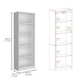 thumbnail image 3 of 3 Piece Bookshelves and Bookcases Set, 67" Wide Storage Organizer Shelf with 13 Shelves and Two-Door Cabinet, Tall Bookcase Home Decor Furniture for Home Office, Living Room, White, 3 of 7