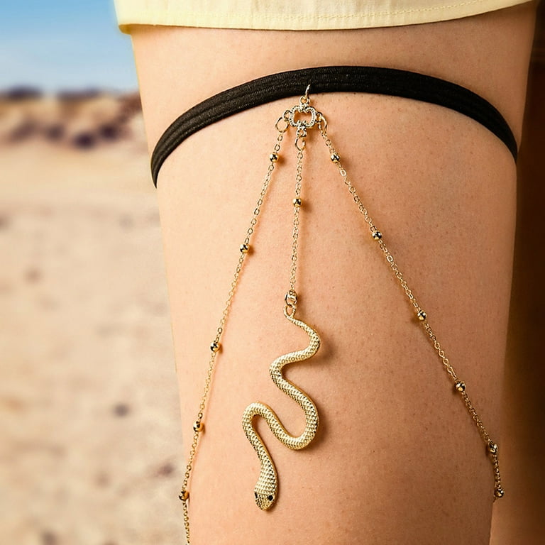 Initial Letter Leg Chain Body Jewelry Thigh Garter Belt Elastic Fashionable  Zircon Women's Sexy Thigh Jewelry Elegant Stylish Accessory - Walmart.com