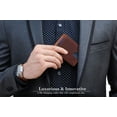 thumbnail image 4 of Serman Brands RFID Blocking Slim Wallet | Bifold Genuine Leather Thin Minimalist Front Pocket Wallets | Credit Card Holder | For Men with Money Clip | Canyon Red, 4 of 7