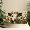 thumbnail image 4 of 1 Pcs 2D Flat License Plate Covers & Frames, Cow with Flowers For Decorative Front, Waterproof For Decoration Aluminum License Plate Covers & Frames Cover For Men Women, 12" X 6", 4 of 6