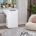 thumbnail image 4 of Portable Air Conditioner, 12000 BTU 4-in-1 AC Unit with Dehumidifier, Fan, Sleep Mode, Cools Rooms up to 549 Sq.Ft., Remote Control, 24H Timer, Window Installation Kit, White, 4 of 10