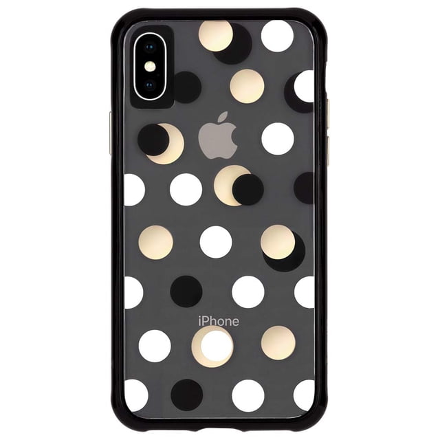 Funda Case-Mate para iPhone XS Max 6.5" Negra con Motivo de Puntos Metálicos