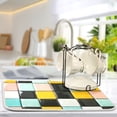 thumbnail image 5 of Yayeee Dish Drying Mat for Kitchen Counter 16"x18" Microfiber Absorbent Pad, Yellow Checkered Pattern, 5 of 7