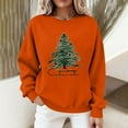 thumbnail image 7 of Womens Crew Neck Pullover Sweater Blouses Xmas Graphic Sweatshirt Tops Christmas Tree Print Sweatshirt Fall Casual Trendy Sweatshirt Hooded Pullover Tops, 7 of 7