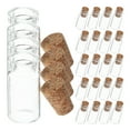 thumbnail image 3 of HEMOTON 24Pcs Small Glass Bottles With Cork Lids Mini Glass Wishing Bottles Message Glass Bottles Tiny Glass Jars with Cork Stopper, 3 of 5