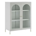 thumbnail image 2 of Modway Archway Metal Accent Cabinet with Height-Adjustable Shelves in Light Gray, 2 of 10