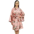thumbnail image 1 of Bimba Women's Floral Printed Short Kimono Robe Bridal Wedding Cover Up Wrap-18, 1 of 5
