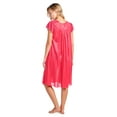 thumbnail image 2 of Casual Nights Women's Fancy Lace Neckline Silky Tricot Nightgown - Red - Medium, 2 of 2