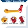 thumbnail image 3 of Folding Motorcycle Gear Shifter Lever for Bosuer M5 Aluminum Alloy Pedal Shift Lever Arm Gold Tone Lever Red Head, 3 of 6