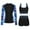 Black, variant on Abomasnow Women's 3 Piece Rash Guard Long Sleeve Swimsuits Zip Up UV UPF 50+ Built in Bra Swim Shirts with Boyshorts