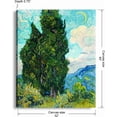 thumbnail image 6 of HFDF Cypress Tree and Crescent, Van Gogh Art Reproduction, Giclee Print Canvas Oversized Wall Art for Home Decor, 12x18inch Framed, 6 of 6