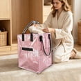 thumbnail image 4 of Foldable Rolling Tote Reusable Grocery Bag on Wheels, Shopping Cart with 4 Heavy Duty Wheels for Trips, Laundry, Camping, and Storage, Portable Shopping Trolley, 4 of 8