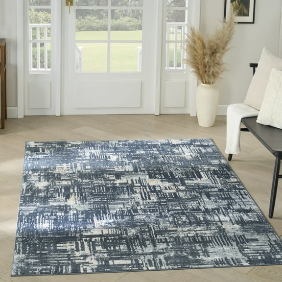 Nourison Dekor 4' x 6' Slate Modern Indoor Rug