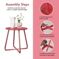thumbnail image 4 of Yangming Side Table, Round Coffee Tea End Table for Living Room, Bedroom and Balcony, 4 of 7