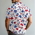thumbnail image 4 of JGNGSHN Men's American Flag Shirt 4th of July Casual Short Sleeve Vacation Button Down Beach Shirt Independence Day Summer Vacation T-Shirt, 4 of 10