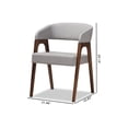 thumbnail image 7 of Set of 2 Baxton Studio Tory Mid-Century Modern Walnut Wood Light Grey Fabric Dining Chair Set, 7 of 7