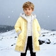 thumbnail image 2 of Playtopia Jackets For Boys Boys Winter Coat Hooded FleeceâLined Cloak Long Embroidered OpenâFront Boys Outerwear 1 Piece Sizes 110 120 130 140 150 160, 2 of 4