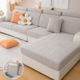 thumbnail image 2 of Wear-Resistant Universal Sofa Cover, Stretch Couch Cushion Slipcovers Replacement, Anti-Slip L Shape Sofa Covers, Chaise Lounge Slipcover Single Seat (Light gray), 2 of 8