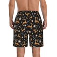 thumbnail image 3 of KLL Christmas Cookie Reindeer Men's Casual Summer Beach Shorts Hawaiian Shorts with Pockets-XX-Large, 3 of 5