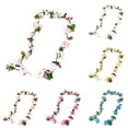 thumbnail image 1 of Limei 1 Pack Artificial Silk Cherry Blossom Hanging Vine Garland for Wedding Home Garden Party Decor (Rose Red), 1 of 7