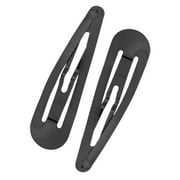 Kitsch XL Snap Hair Clips Barrettes for Women, Hair Clips, 2 Pack Black