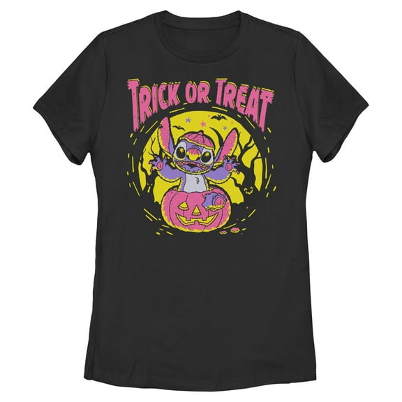 Womens Lilo & Stitch Halloween Trick or Treat T Shirt