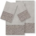 thumbnail image 2 of Authentic Hotel and Spa  Turkish Cotton Cheetah Jacquard Trim Light Grey 4-piece Towel Set, 2 of 5