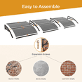 thumbnail image 6 of Tcbosik Window Awning Door Canopy 120" x 40", Polycarbonate Cover Front Door Outdoor Patio Awning Canopy, UV Rain Snow Protection Hollow Sheet, Black & Brown, 6 of 11