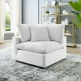 thumbnail image 1 of Modway Commix Fauteuil d'Angle Surrempli en Velours de Performance Rempli de Duvet, Blanc, 1 of 7