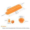 thumbnail image 3 of Uxcell Plastic Pick Up Cover Single Coil Cover Switch Tip 1 Volume and 2 Tone Knobs Orange for Guitar, 3 of 5