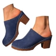 thumbnail image 3 of YLYL Womens Platform Clogs Chunky High Heel Round Toe Slip on Fashion Casual Mules Shoes, 3 of 9