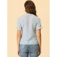 thumbnail image 4 of INSPIRE CHIC Women's Cherry Print Ruffle V Neck Short Sleeve Summer Blouses 2 L, 4 of 5