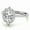 White, variant on Auory Round Halo Diamond Engagement Ring in White Gold Plated for Women
