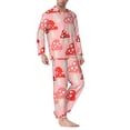 thumbnail image 2 of Fotbe Cute Mushroom1 Pijama de Hombre con Estampado de Manga Larga, Conjunto de 2 Piezas, Ropa de Dormir Suave y Cómoda con Bolsillos-Small, 2 of 7