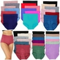 thumbnail image 3 of ToBeInStyle Women's Pack of 6 Randomly Assorted Plus Sized High Waisted Compression Briefs - 2X, 3 of 6