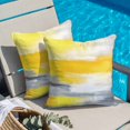thumbnail image 5 of Yellow Grey Ombre Pillow Covers 16x16 Inch, Oil Painting Modern Abstract Art Linen Pillowcase with Invisible Zipper, Decorative Throw Pillow Covers Cushion Case for Couch Sofa Bed Living Room, 5 of 9