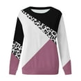 thumbnail image 4 of Pompotops Mode Femmes Décontracté Manches Longues Col Rond Imprimé Chandail pour Dames Hauts Blouse Liquidation, 4 of 4