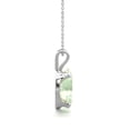 thumbnail image 4 of SuperJeweler 3/4 Carat Oval Shape Green Amethyst Necklace In Sterling Silver, 18 Inches For Women, 4 of 5
