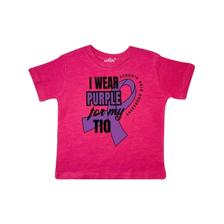 

Inktastic Chronic Pain I Wear Purple For My Tio Gift Toddler Boy or Toddler Girl T-Shirt