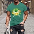 thumbnail image 4 of Ankishi St Patricks Day T Shirt for Men Crew Neck Horseshoe Irish T Shirts Fashion Graphic Tees for Holiday Party, 4 of 8