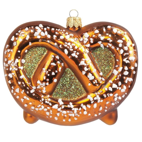 Oktoberfest Salted Pretzel Polish Blown Glass Christmas Ornament Decoration