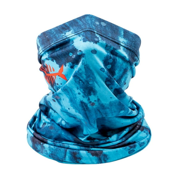 Bassdash Adjustable UPF 50+ UV Sun Protection Face Mask, Blue Camo, 1 Count